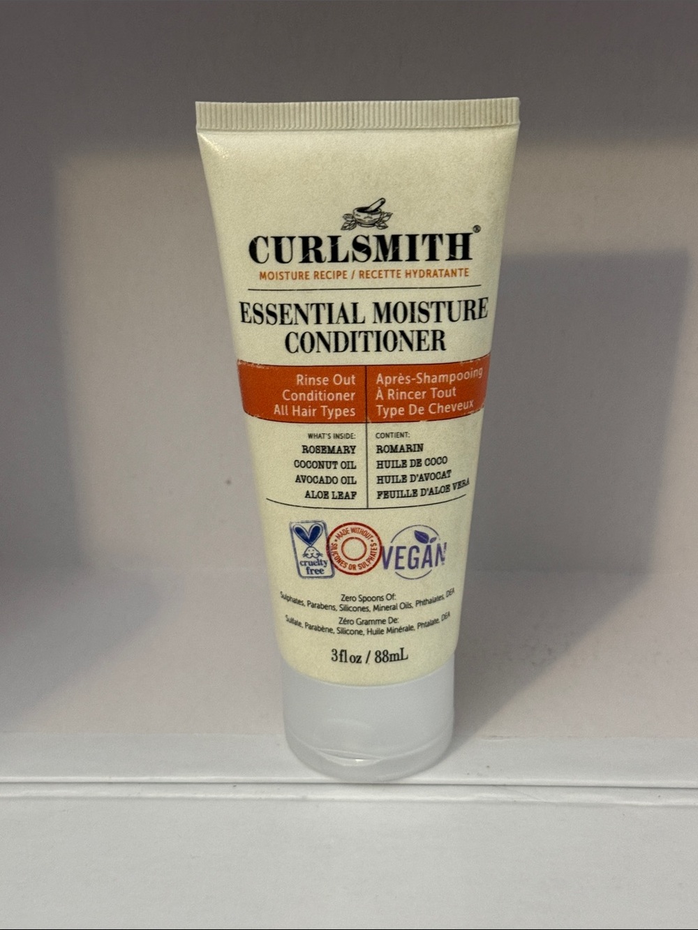 Curlsmith Essential Moisture Conditioner - Cream with Orange Accent